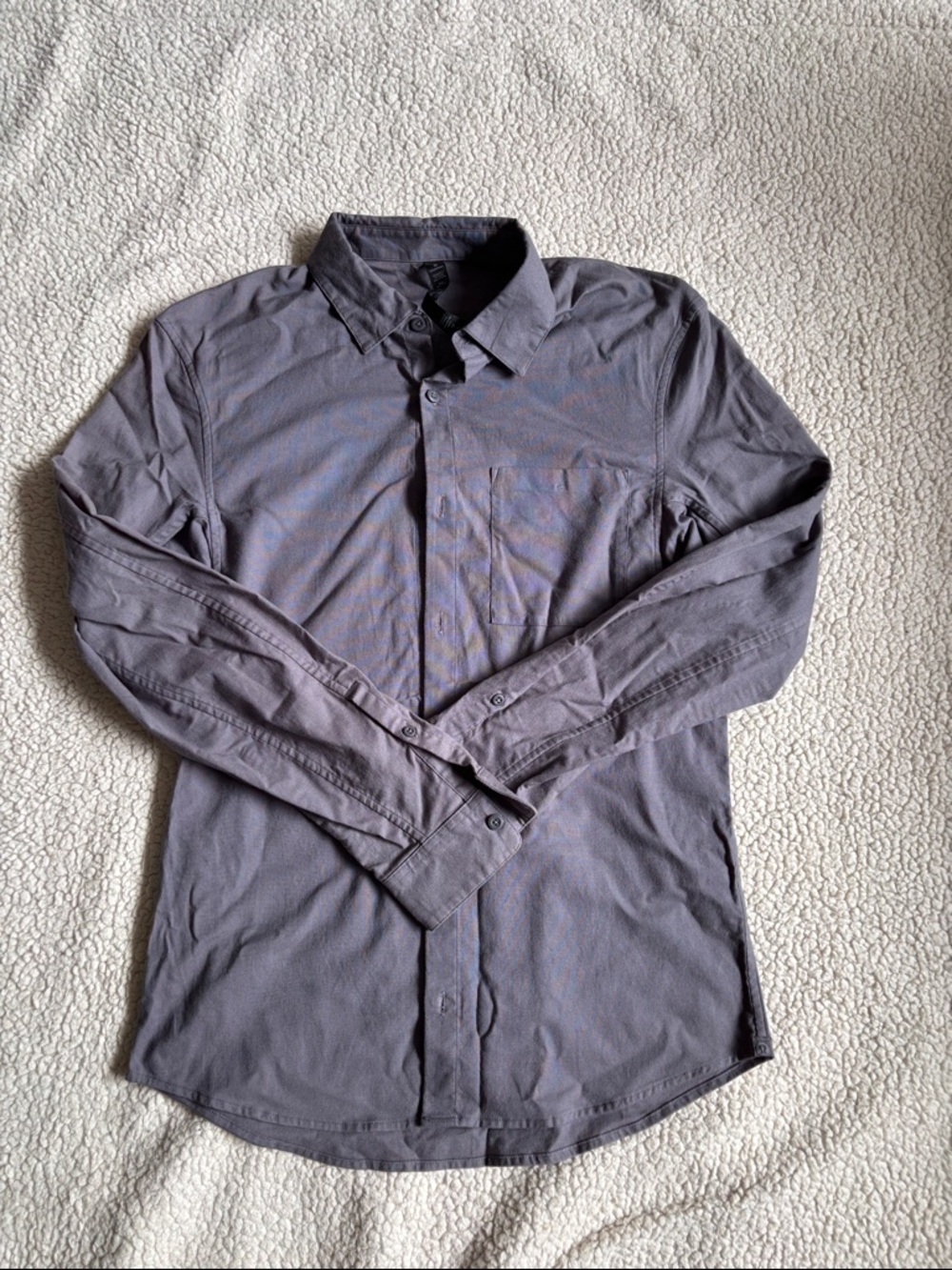 lululemon athletica Men's Long-Sleeve Button-Down Shirt - Charcoal